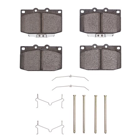 Dynamic Friction Co Active Performance Pads and Hardware Kit, High Friction, High Torque/Aggressive Initial Bite, Front 1115-0331-01